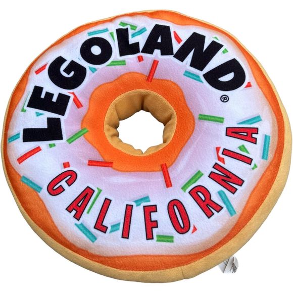 Lego Land California Large Plush Donut Orange Sprinkle Stuffed Toy Souvenir 15" - Picture 1 of 10